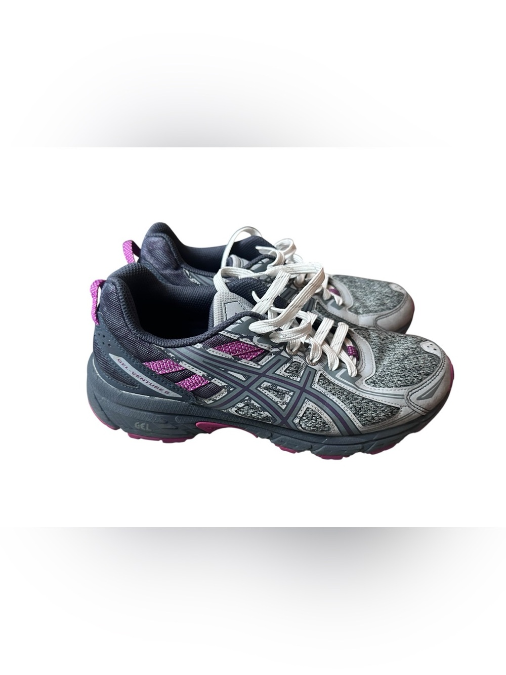 ASICS GEL-Venture 6 Trail Running Shoes‎ Gray Purple Size 8.5